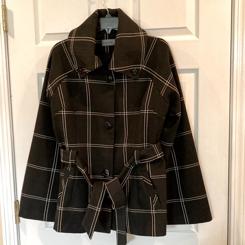 Echo Rain Black White Jacket Sz LG